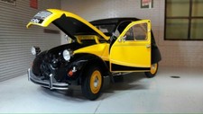 Citroen 2CV Yellow Charleston 1982 Welly Diecast Detailed Model G LGB 1:24 Scale