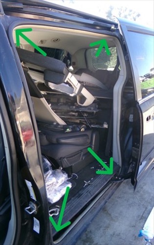 Left rear door rubber seal - left,