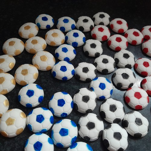 Football edible fondant - football,