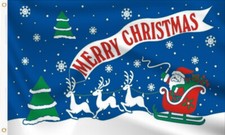Merry christmas santa flag - christmas, 5ft