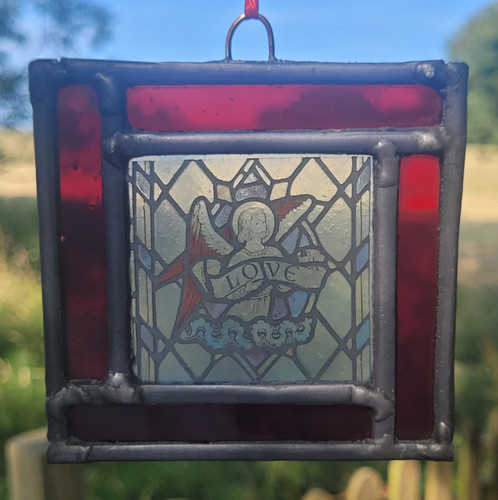 Stained glass angel love - angel,