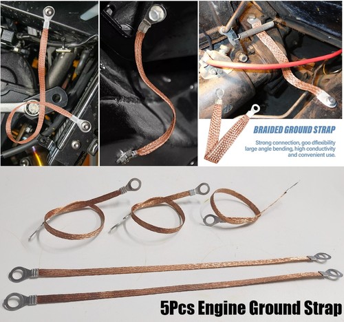 Engine ground strap copper - 5x,