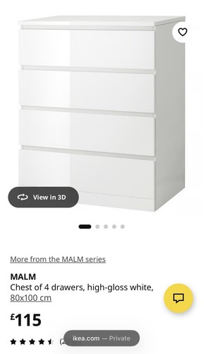 Ikea malm drawer - 4,