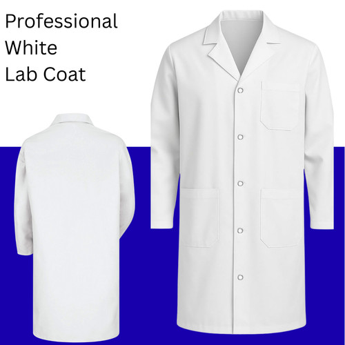 White medical lab coat - white,