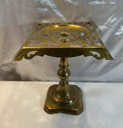 Vintage ornate brass fireside - brass,