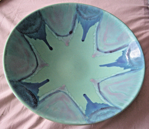 Poole pottery bowl large - large, green