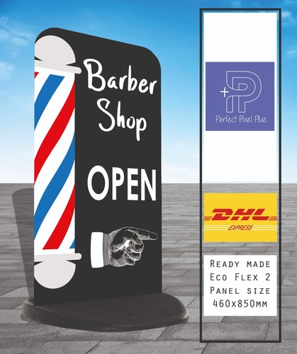Barber shop open pavement - open,
