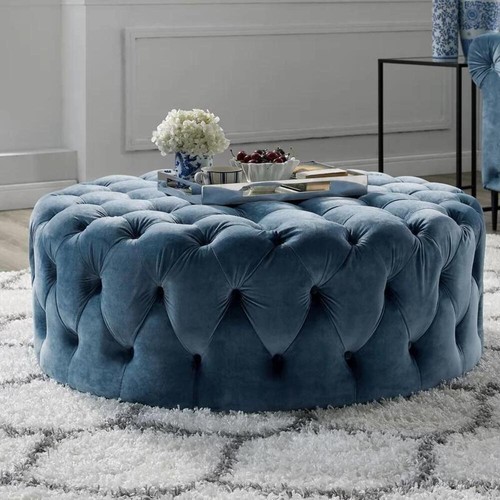 Napoleon velvet pouffe - napoleon, rocco