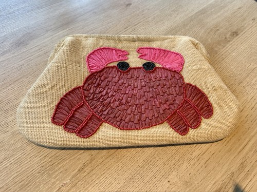 Zara crab clutch bag - zara, hessian