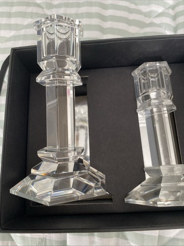 Pair crystal candlesticks - of,