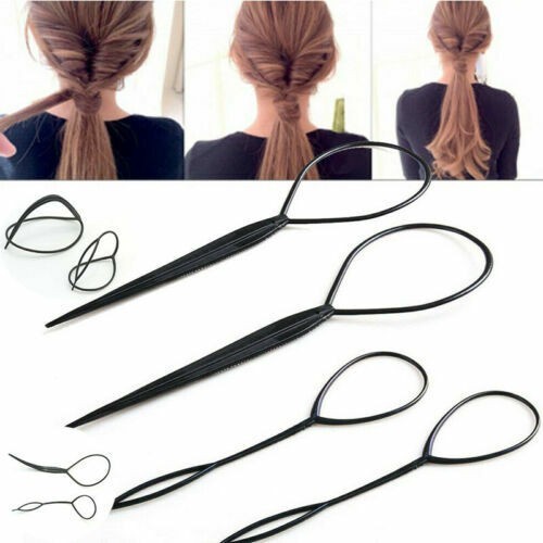 4pcs black topsy tail hair - 4pcs,