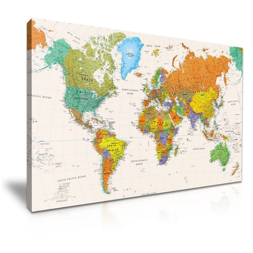 Map the world - the, stretched
