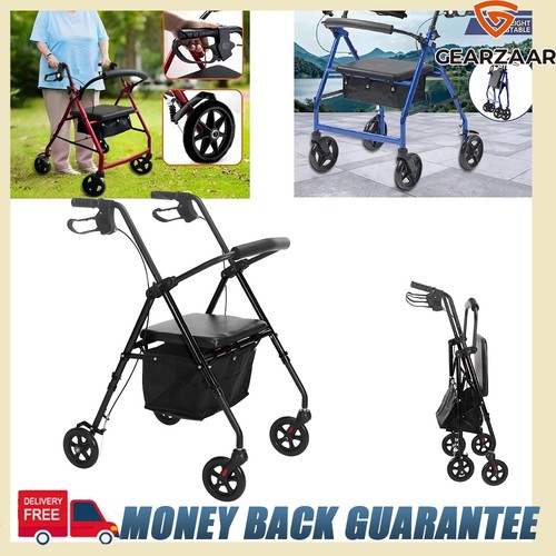 Folding lightweight rollator - folding,