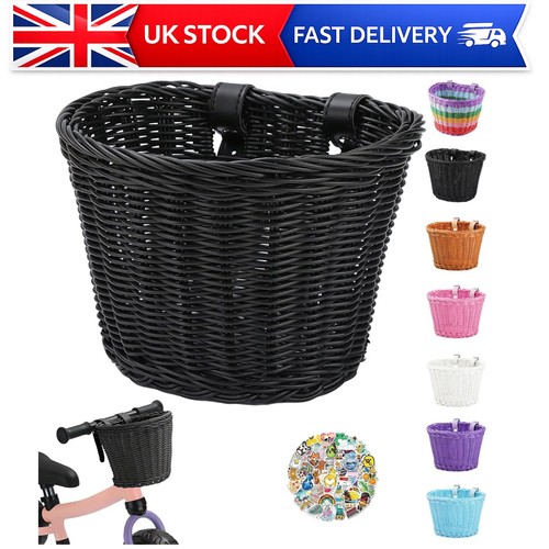 Kids bike basket hand woven - bike,