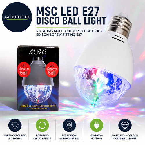 Msc led e27 disco ball - e27, light