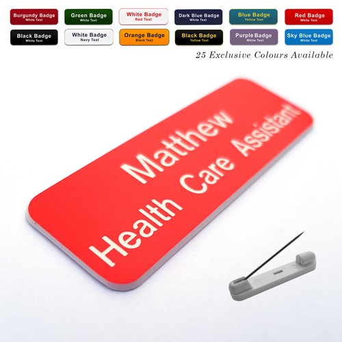 Pin custom engraved name - id,