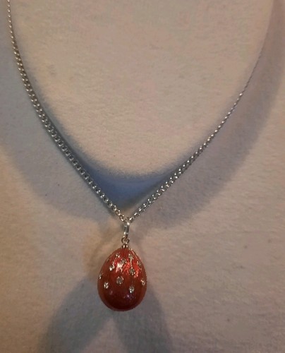 Fabergé style egg - pendant, red