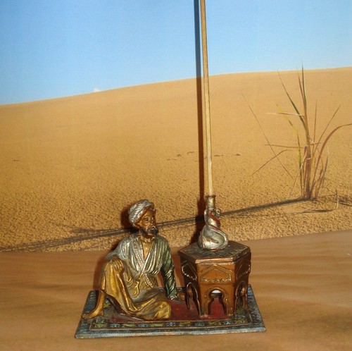 Bronze sculpture arab - arab, sitting