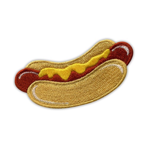 Hot dog with mustard - hot-dog,