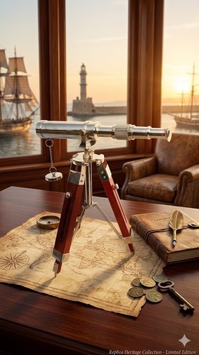 Vintage brass telescope - brass,