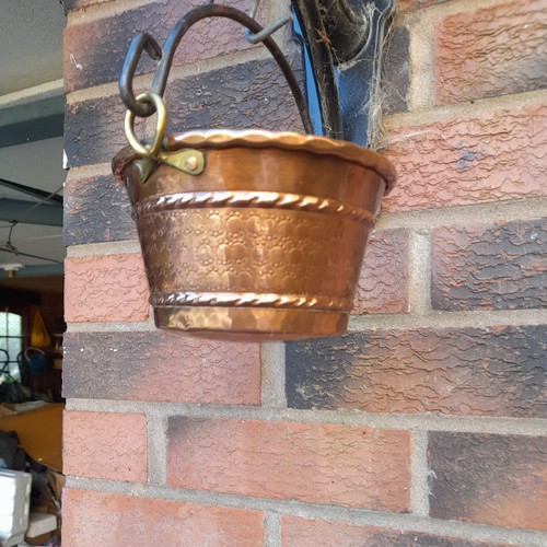 Copper hanging pot - pot, planter