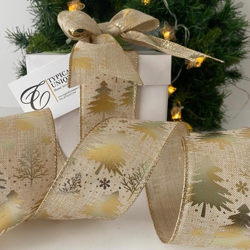 New christmas ribbon burlap - christmas,