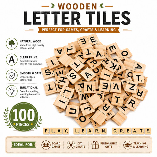 100 2000 wooden scrabble - 100-2000,