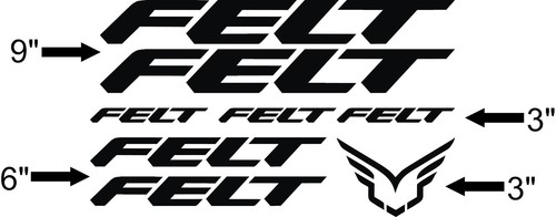 Custom felt bike frame decal - felt,