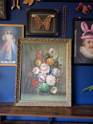 Antique beautiful original oil - beautiful,