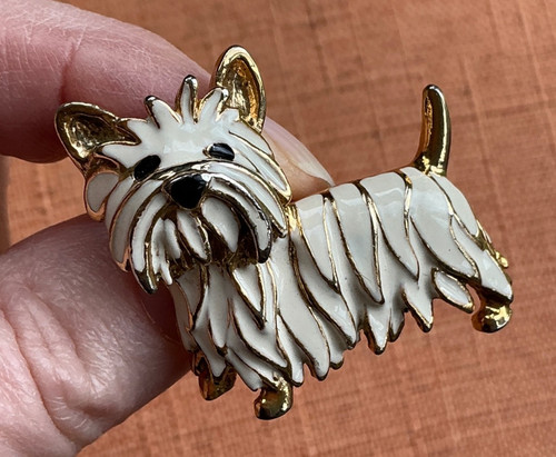 Vintage scottie dog brooch - vintage,