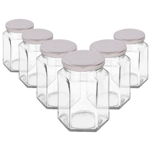 250ml hexagonal glass jam jars - hexagonal,