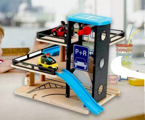 Kids wooden car garage - , carpark