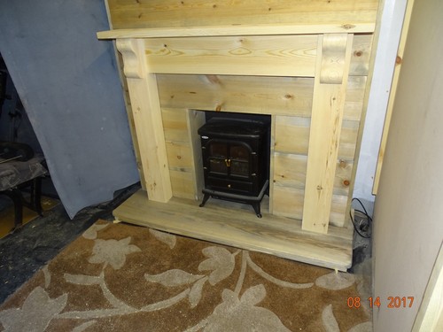 Pine chunky fire - pine, surround