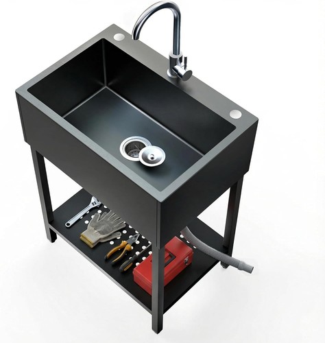 Freestanding black utility - freestanding,