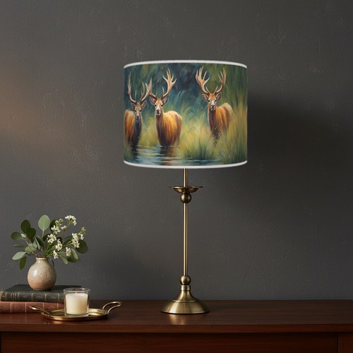 52cm antique brass table lamp - 52cm,