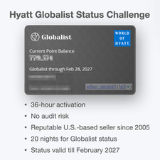 Hyatt Globalist Status Challenge | Fast delivery | Reliable U.S.-based seller