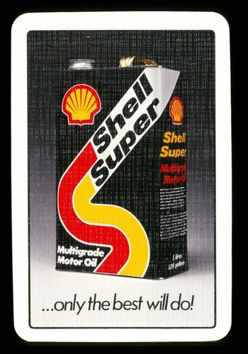 Shell super oil - playing, card