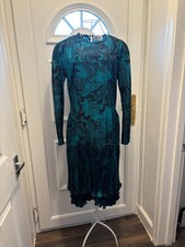 Vintage Jaeger 80's Dress in Green/Black size 12