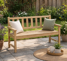 Garden bench seater teak - bench, 2