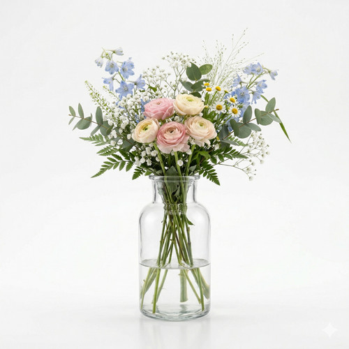 Clear glass bud vase - clear,