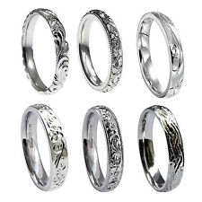 4mm Men's Hand Engraved