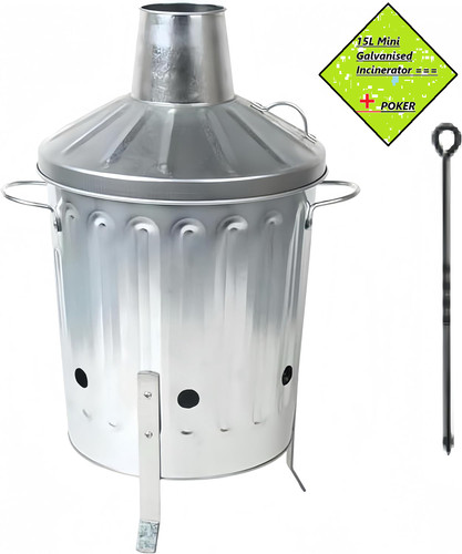 Garden rubbish fire galvanized - fire,