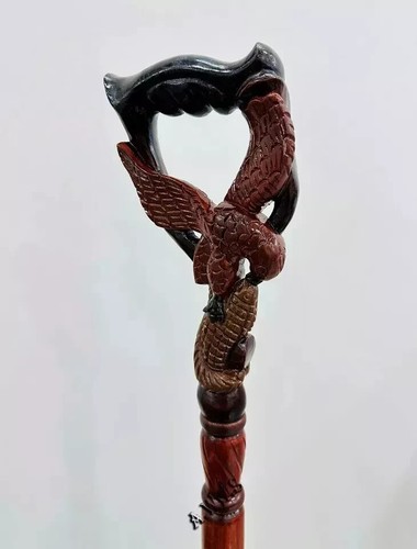 Hand craved ram handle wooden