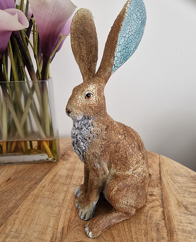 Sitting hare rabbit - rabbit, ornament