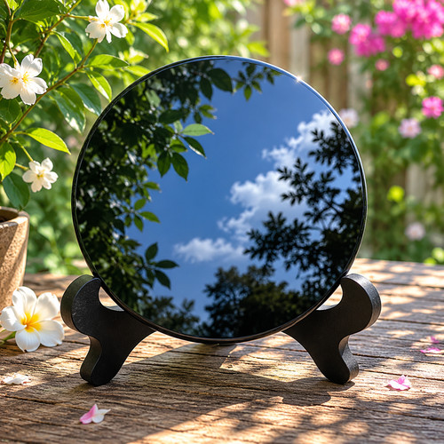 Black obsidian scrying - obsidian,