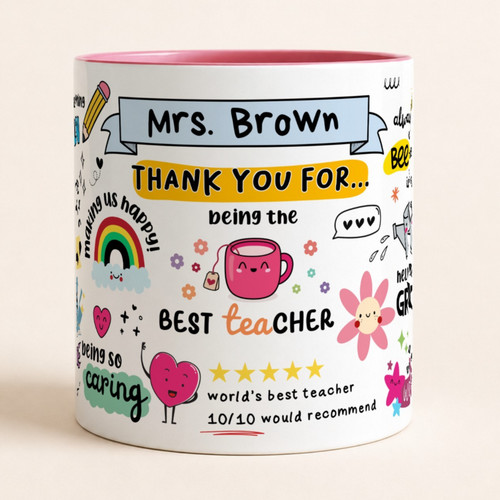 Personalised teacher mug - teacher,