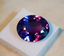 Natural Loose Gemstone Color Changing Alexandrite 10.40 Ct Faceted Oval Cut