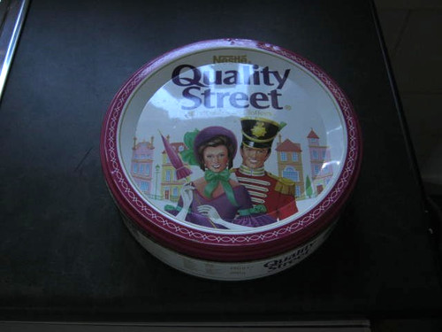 Vintage quality street tin - vintage,