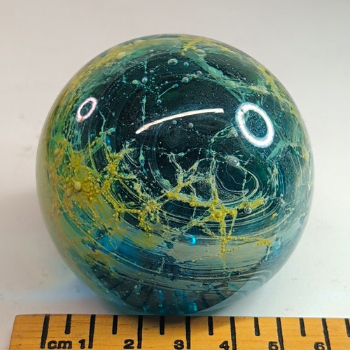 Mdina glass paperweight blue - mdina, paperweight,