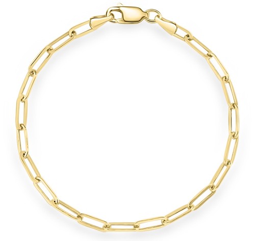 14k yellow gold paperclip - 14k,